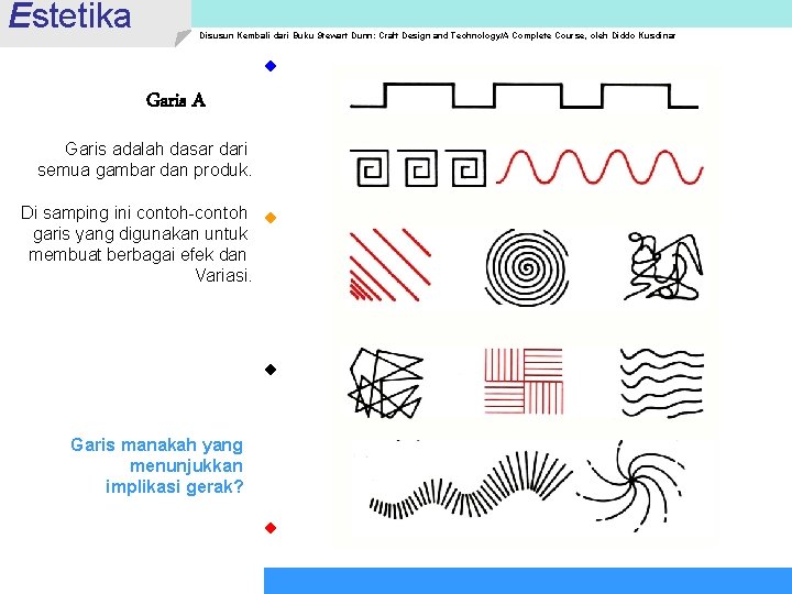 Estetika Disusun Kembali dari Buku Stewart Dunn: Craft Design and Technology/A Complete Course, oleh