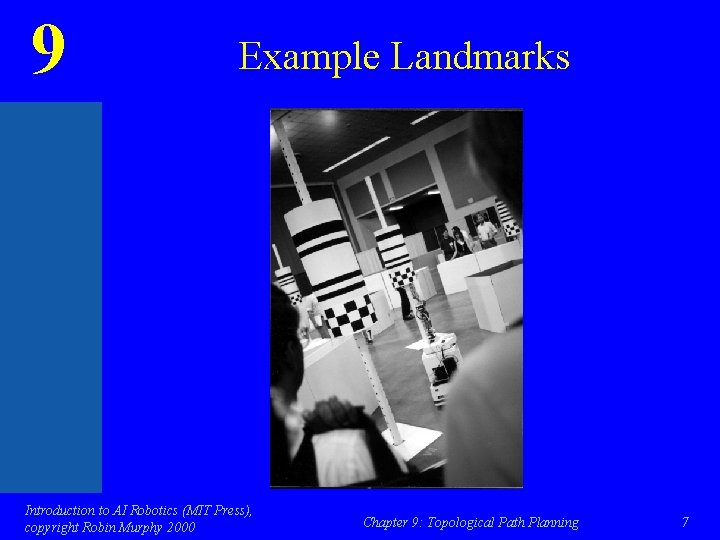 9 Example Landmarks Introduction to AI Robotics (MIT Press), copyright Robin Murphy 2000 Chapter