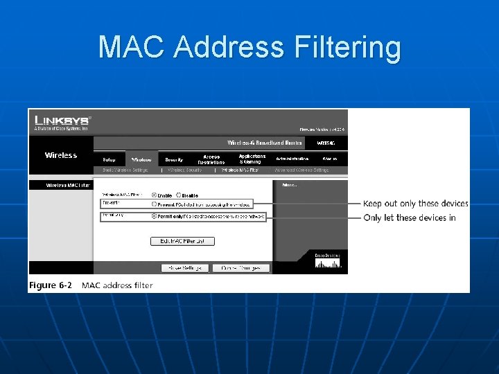 MAC Address Filtering 
