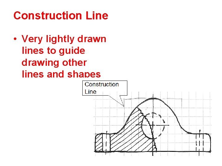 Construction Line • Very lightly drawn lines to guide drawing other lines and shapes