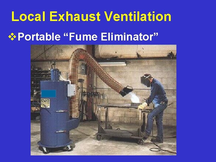 Local Exhaust Ventilation v. Portable “Fume Eliminator” 