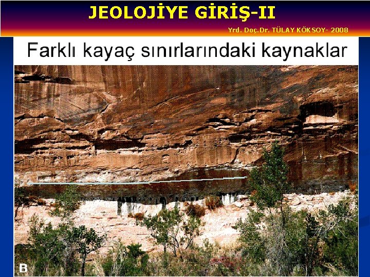 JEOLOJİYE GİRİŞ-II Yrd. Doç. Dr. TÜLAY KÖKSOY- 2008 