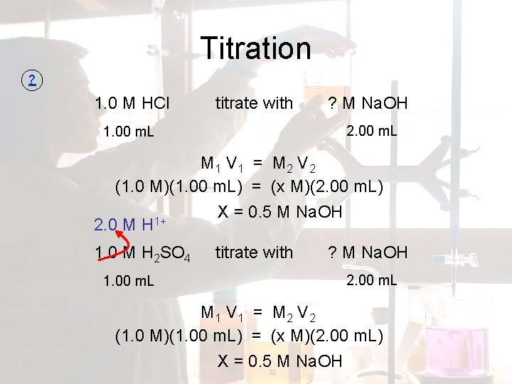 Titration ? 1. 0 M HCl titrate with ? M Na. OH 2. 00 Titration ? 1. 0 M HCl titrate with ? M Na. OH 2. 00