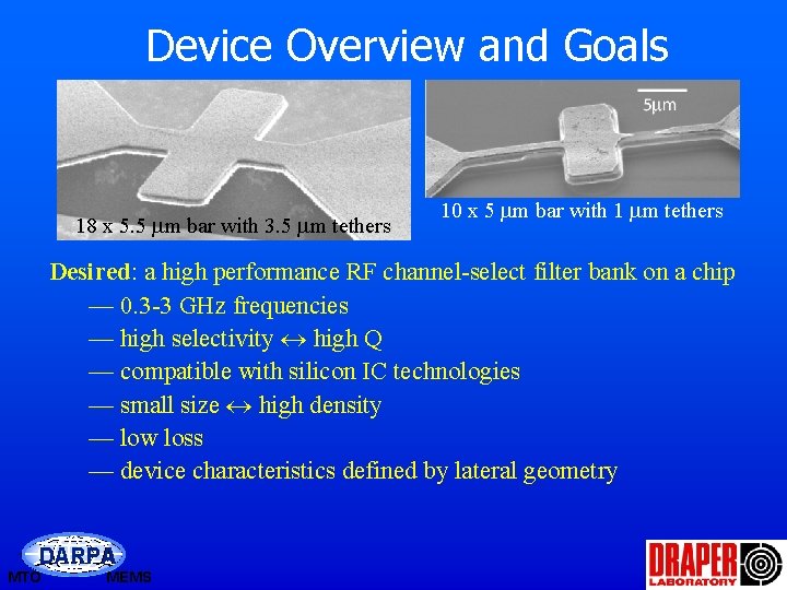Device Overview and Goals 18 x 5. 5 mm bar with 3. 5 mm