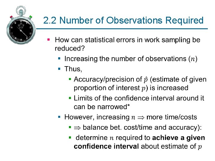 2. 2 Number of Observations Required § 