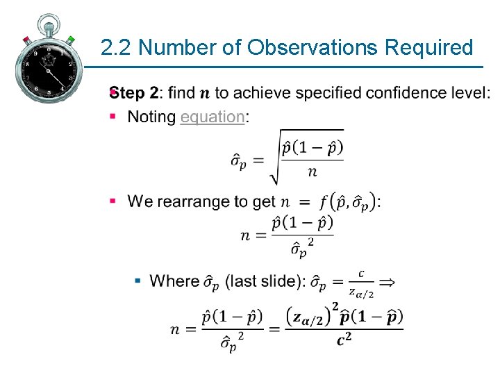 2. 2 Number of Observations Required § 