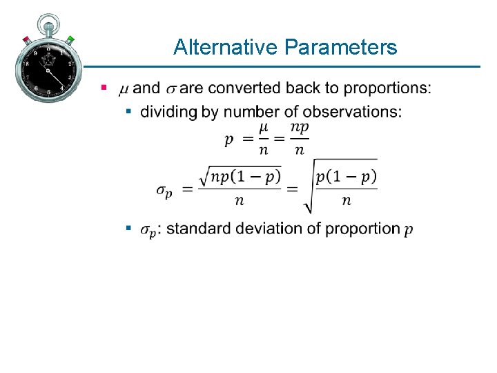 Alternative Parameters § 