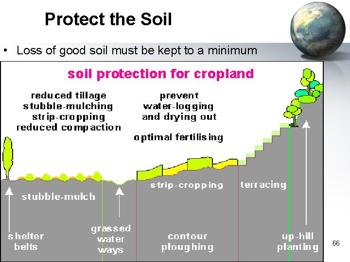 Protect the Soil • Loss of good soil must be kept to a minimum