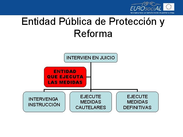 Entidad Pública de Protección y Reforma INTERVIEN EN JUICIO ENTIDAD QUE EJECUTA LAS MEDIDAS