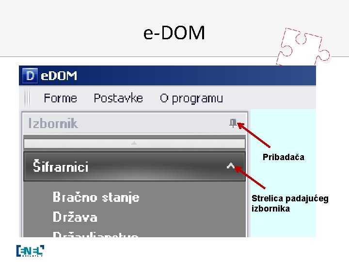 e-DOM Pribadača Strelica padajućeg izbornika 