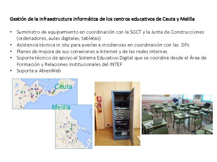 Gestión de la infraestructura informática de los centros educativos de Ceuta y Melilla •