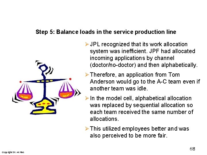 Step 5: Balance loads in the service production line Ø JPL recognized that its Step 5: Balance loads in the service production line Ø JPL recognized that its