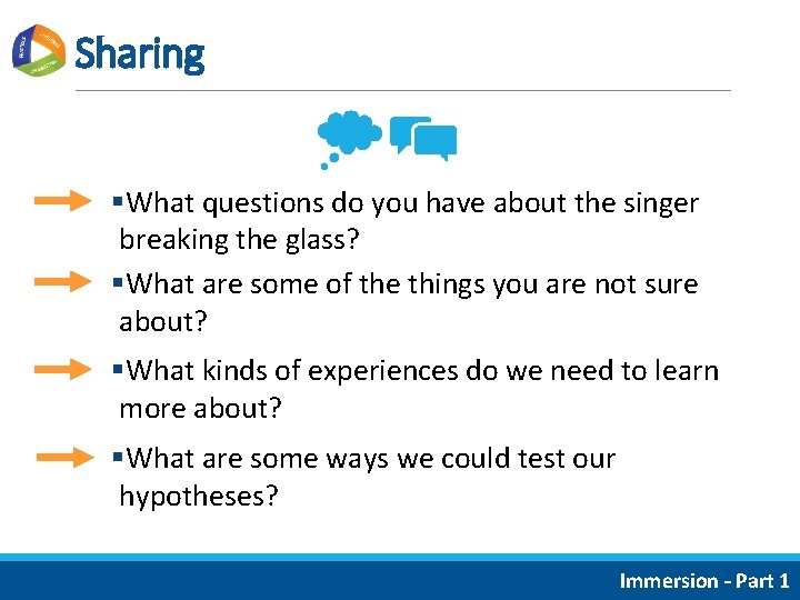 Sharing §What questions do you have about the singer breaking the glass? §What are