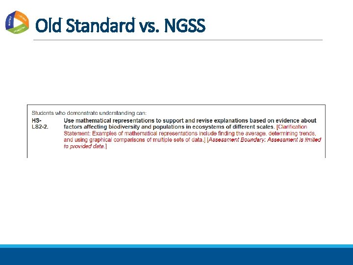 Old Standard vs. NGSS 