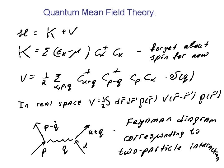 Quantum Mean Field Theory. 