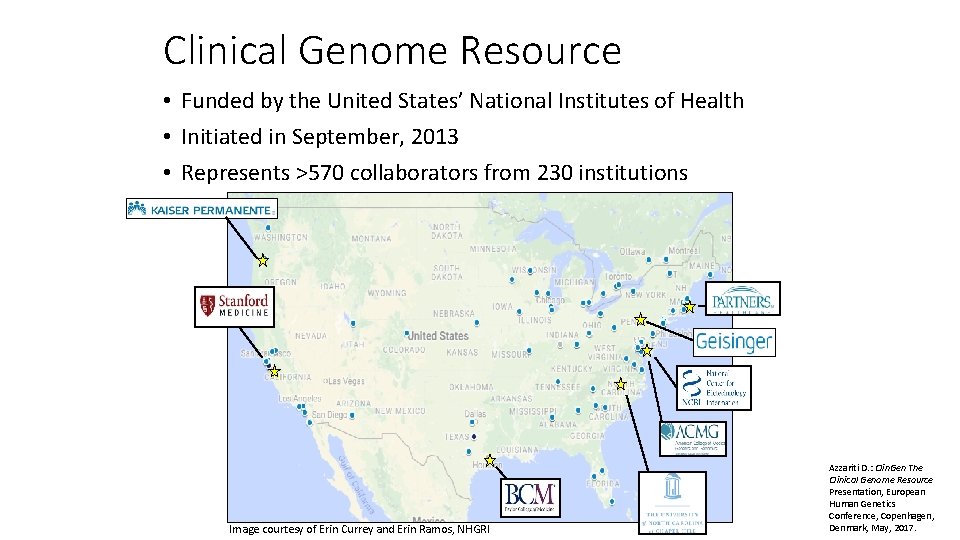 Clinical Genome Resource • Funded by the United States’ National Institutes of Health •