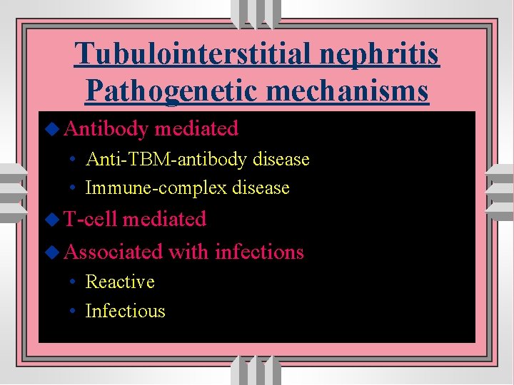 Tubulointerstitial Diseases Terminology U Tubulointerstitial Nephritis Primary Inflammation
