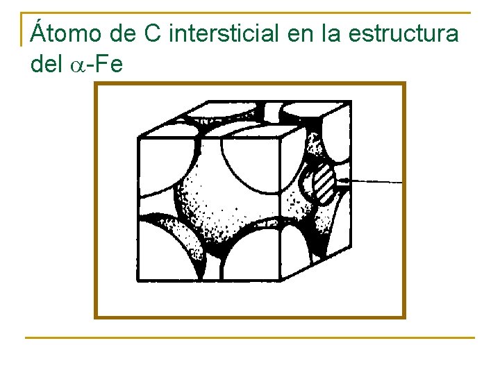Átomo de C intersticial en la estructura del -Fe 