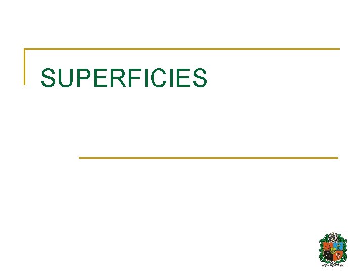 SUPERFICIES 