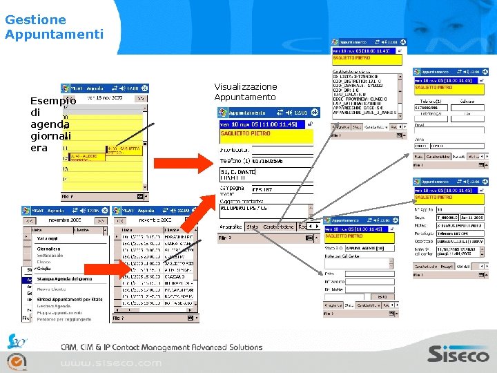 Gestione Appuntamenti Esempio di agenda giornali era Visualizzazione Appuntamento 