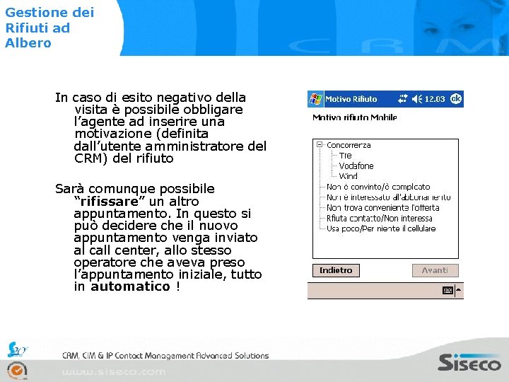 Gestione dei Rifiuti ad Albero In caso di esito negativo della visita è possibile