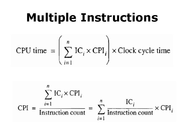 Multiple Instructions 