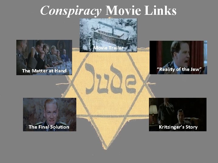 Conspiracy Movie Links Movie Trailer The Matter at Hand The Final Solution “Reality of Conspiracy Movie Links Movie Trailer The Matter at Hand The Final Solution “Reality of