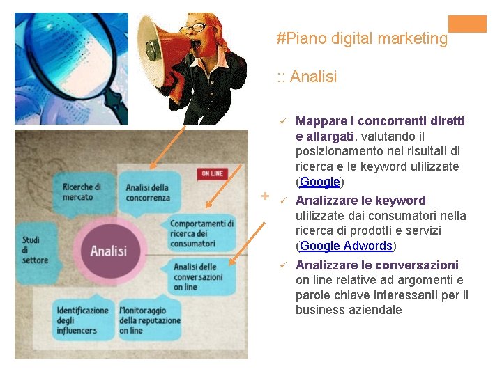 #Piano digital marketing : : Analisi + ü Mappare i concorrenti diretti e allargati,