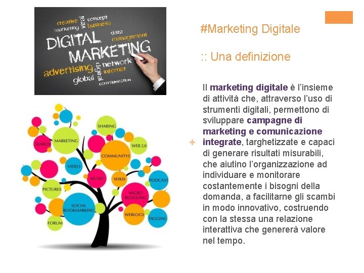 #Marketing Digitale : : Una definizione + Il marketing digitale è l’insieme di attività
