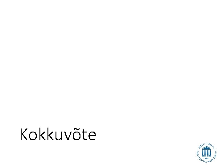 Kokkuvõte 