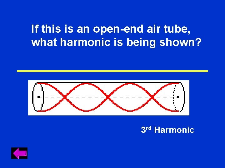 If this is an open-end air tube, what harmonic is being shown? 3 rd If this is an open-end air tube, what harmonic is being shown? 3 rd