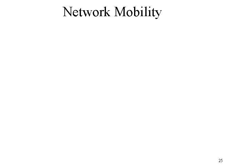 Network Mobility 25 