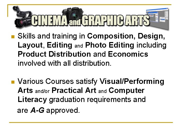 n Skills and training in Composition, Design, Layout, Editing and Photo Editing including Product