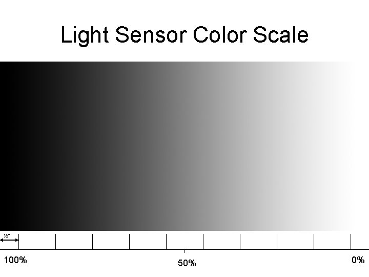 Light Sensor Color Scale ½” 100% 50% 0% 