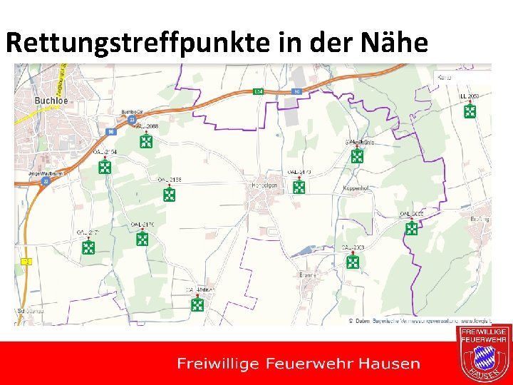 Rettungstreffpunkte in der Nähe 