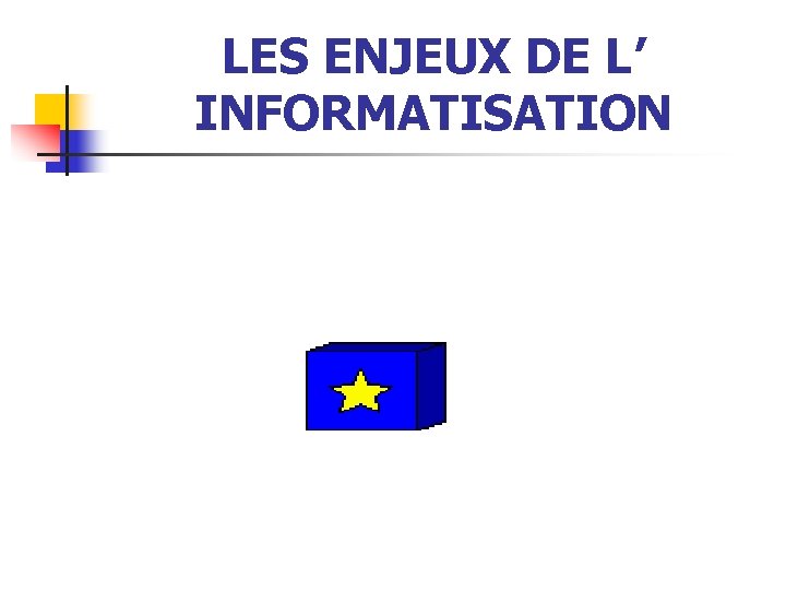 LES ENJEUX DE L’ INFORMATISATION 