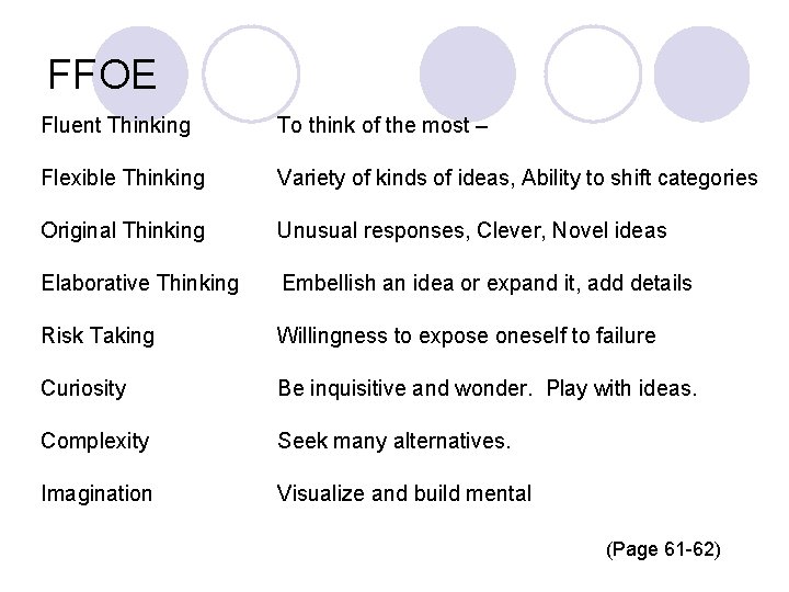 FFOE Fluent Thinking To think of the most – Flexible Thinking Variety of kinds