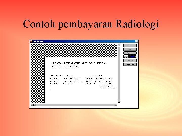 Contoh pembayaran Radiologi 