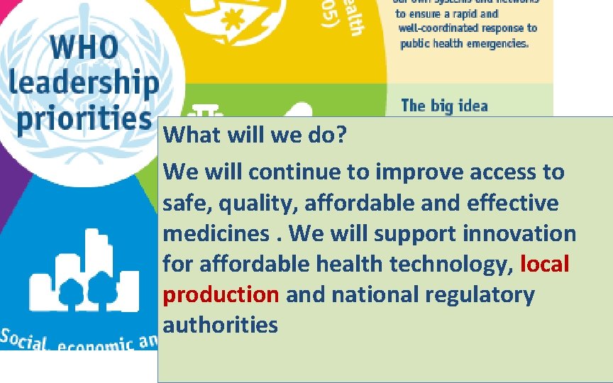 WHO Vision about Access to Medicines will wehave do? access to the People. What