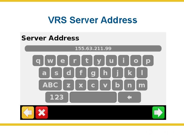 VRS Server Address 
