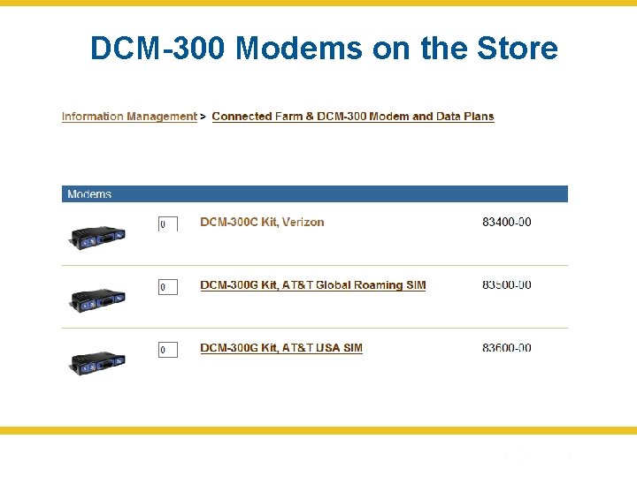 DCM-300 Modems on the Store 
