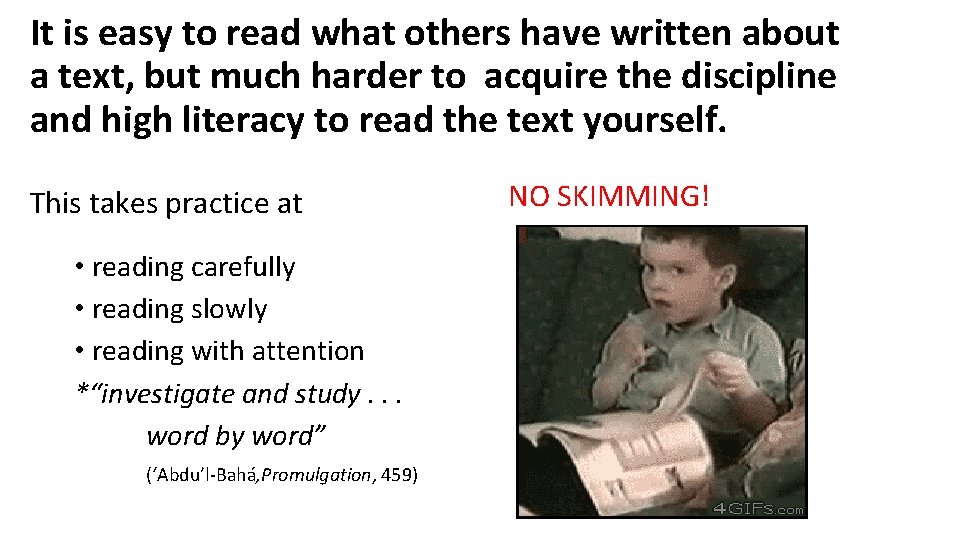 It is easy to read what others have written about a text, but much It is easy to read what others have written about a text, but much