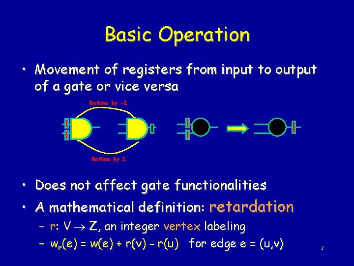 Basic Operation • Movement of registers from input to output of a gate or