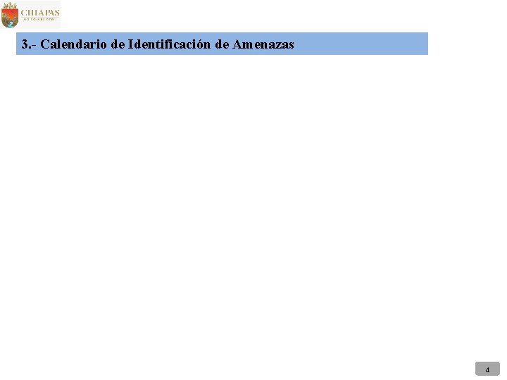 3. - Calendario de Identificación de Amenazas 4 