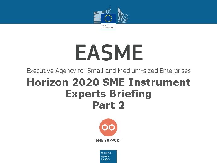 Horizon 2020 SME Instrument Experts Briefing Part 2 