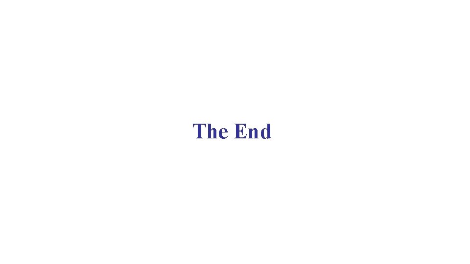 The End 