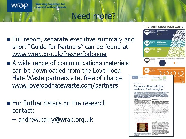 Need more? Full report, separate executive summary and short “Guide for Partners” can be
