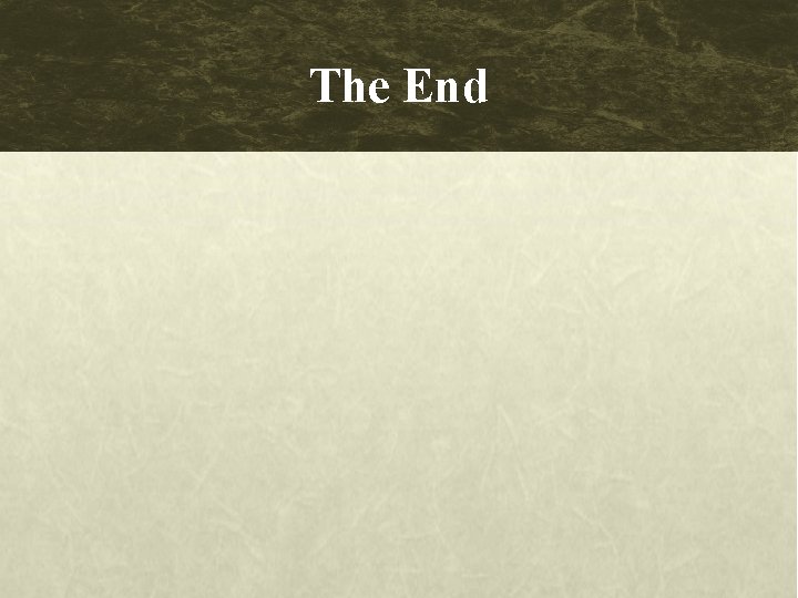 The End 