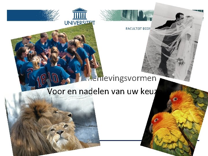 samenlevingsvormen Voor en nadelen van uw keuze 