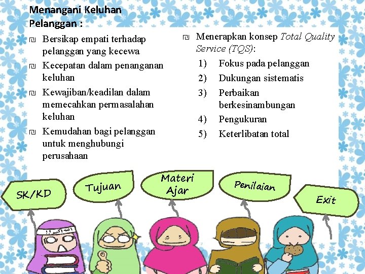 Menangani Keluhan Pelanggan : ₪ Bersikap empati terhadap pelanggan yang kecewa ₪ Kecepatan dalam
